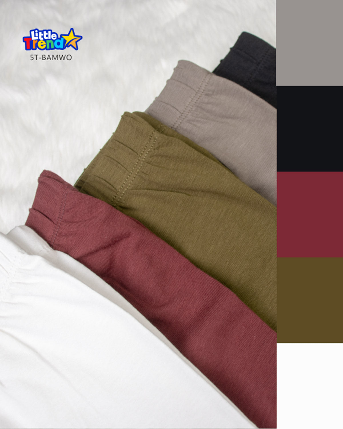 5'Pcs Solid Trouser 5T-BAMWO