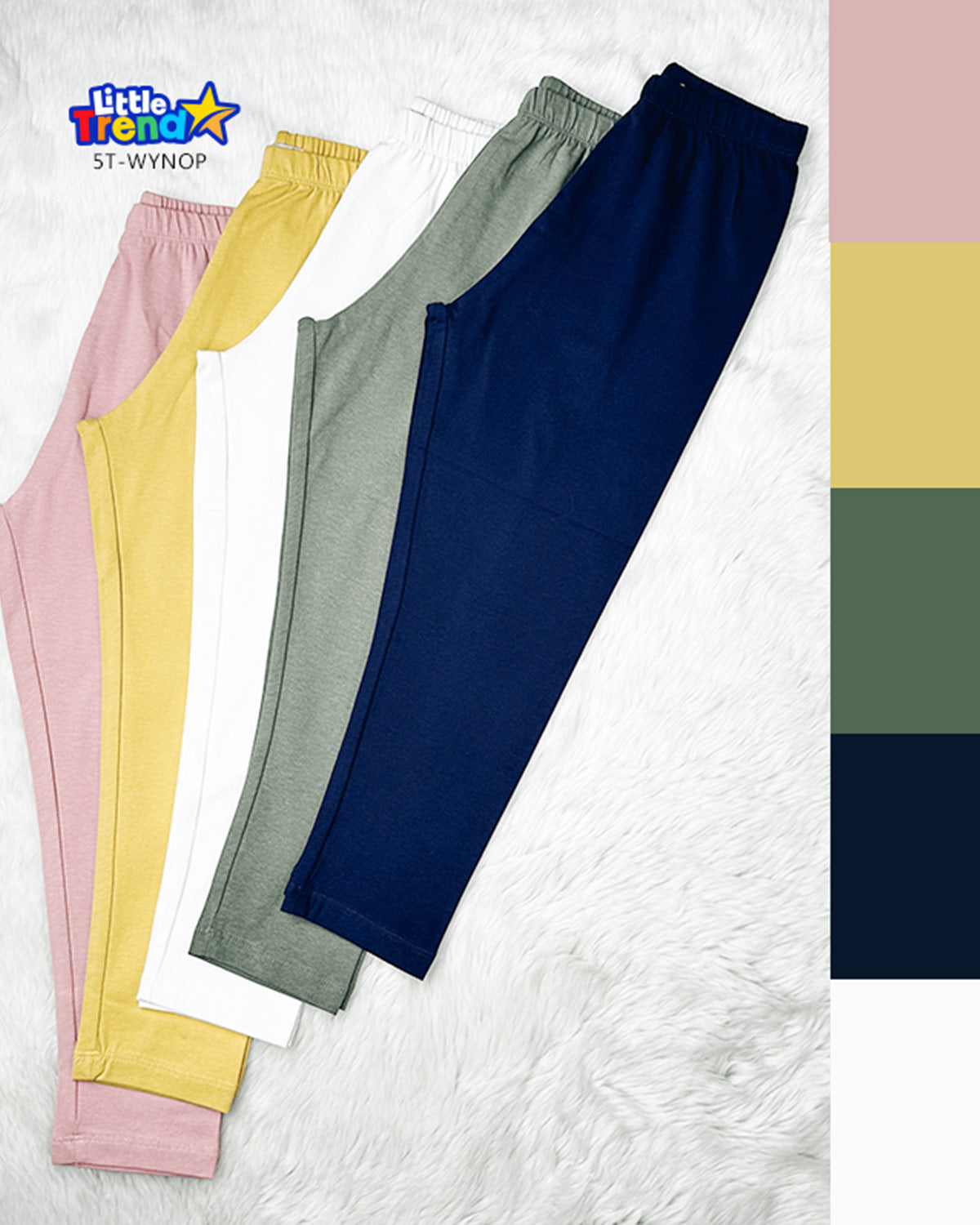 5'Pcs Solid Trouser 5T-BYWPB