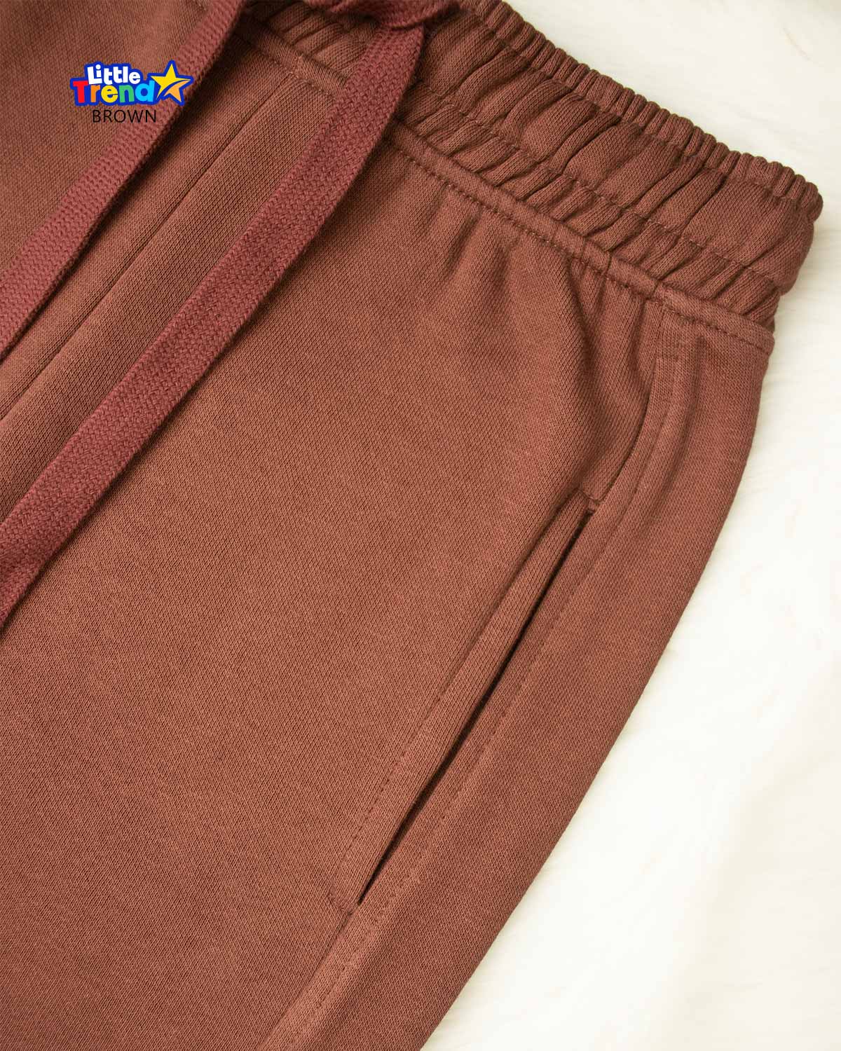 Kids Brushed Inside Joggers Brown