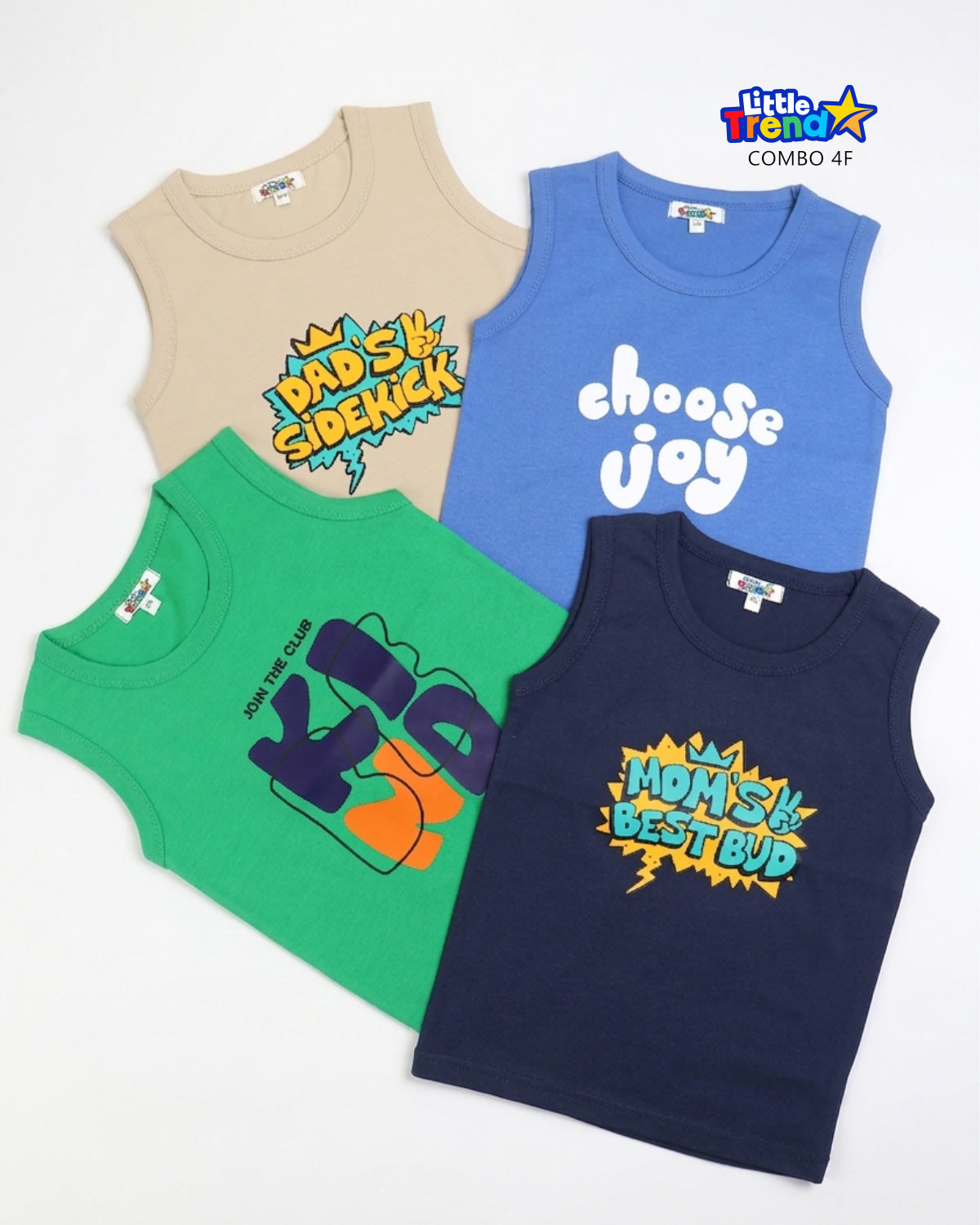 4Pcs Sleeveless T-shirt Combo 4F