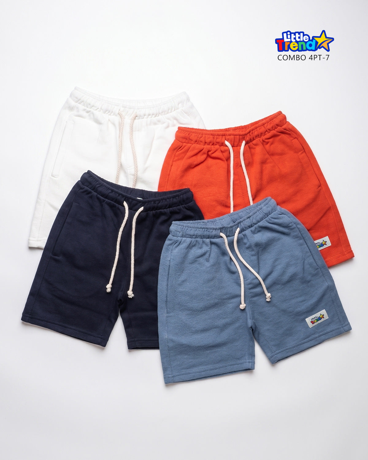 4Pcs Terry Cotton Summer Shorts Combo 4PT-7