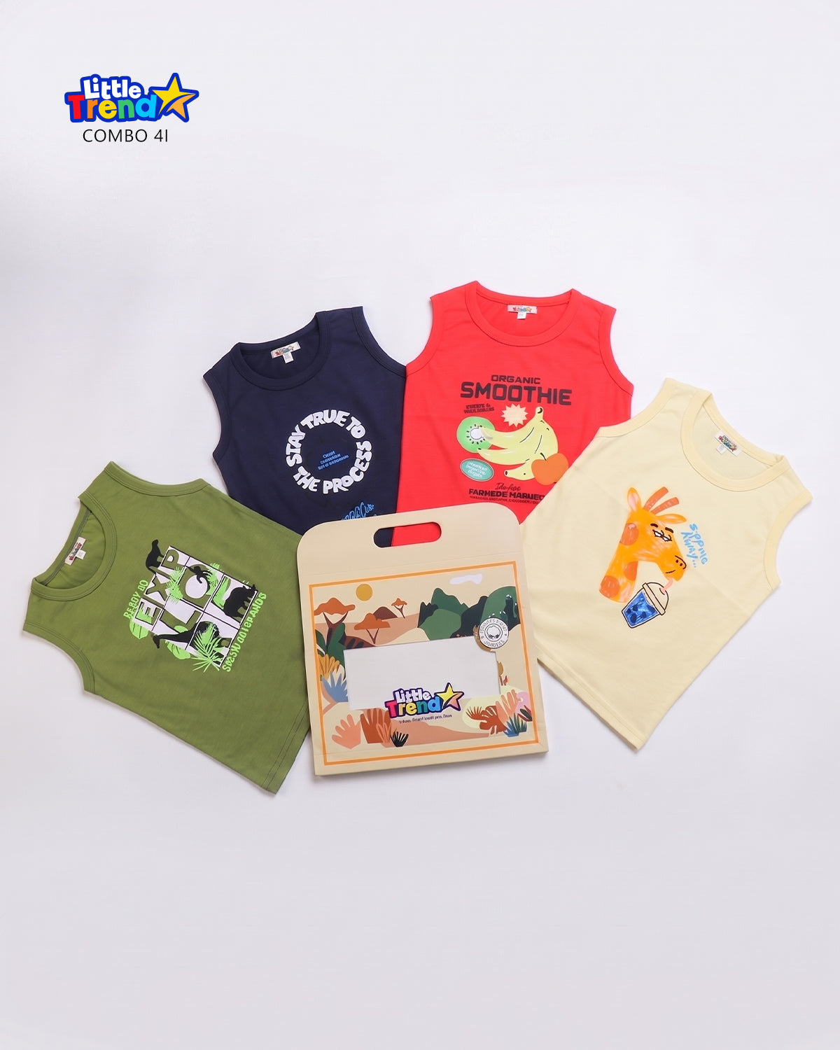 4Pcs Sleeveless T-shirt Combo 4I