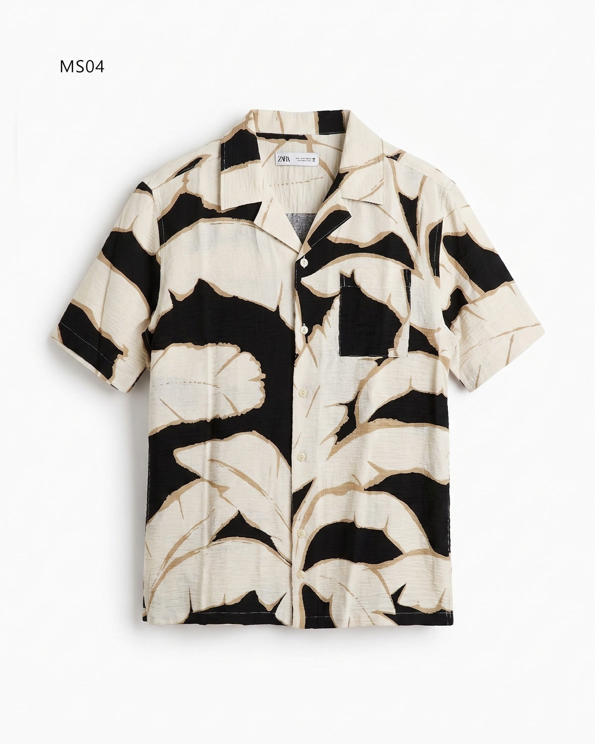 Men's Short Sleeve Cuban Collar Shirt MS04