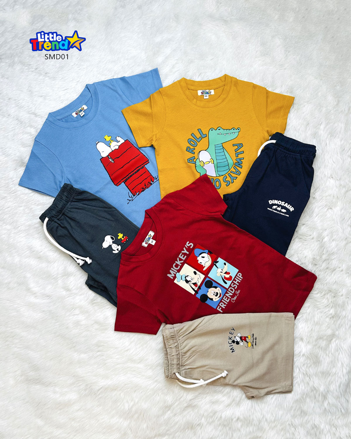 3Pcs T-shirt & Pant Set Combo SMD01
