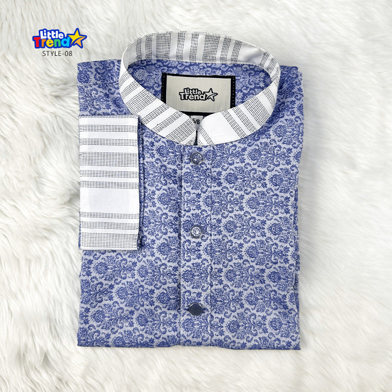 Premium Kids Printed Panjabi Style 08