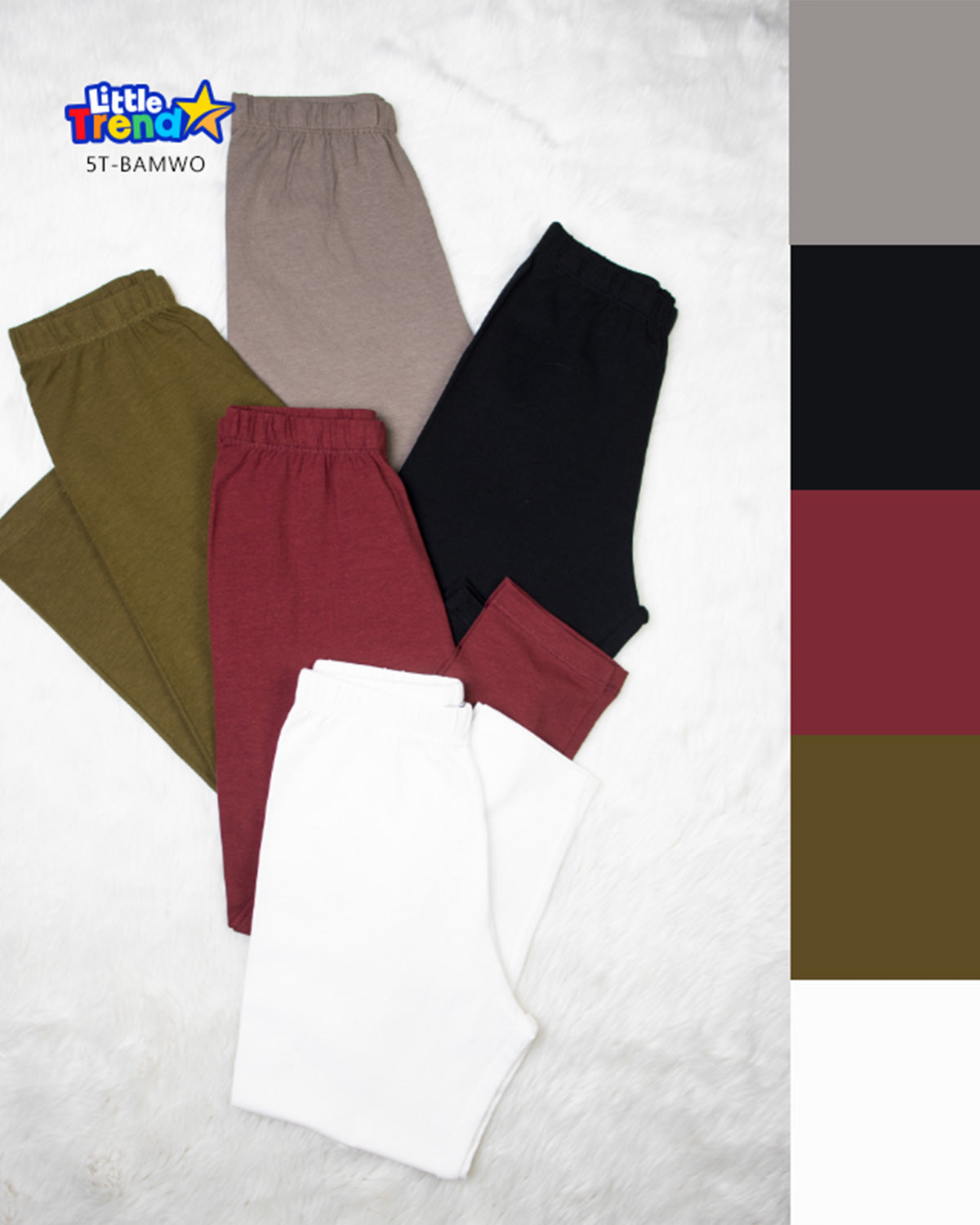 5'Pcs Solid Trouser 5T-BAMWO