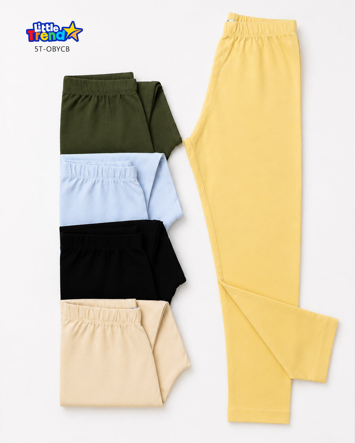 5'Pcs Solid Trouser 5T-OBYCB