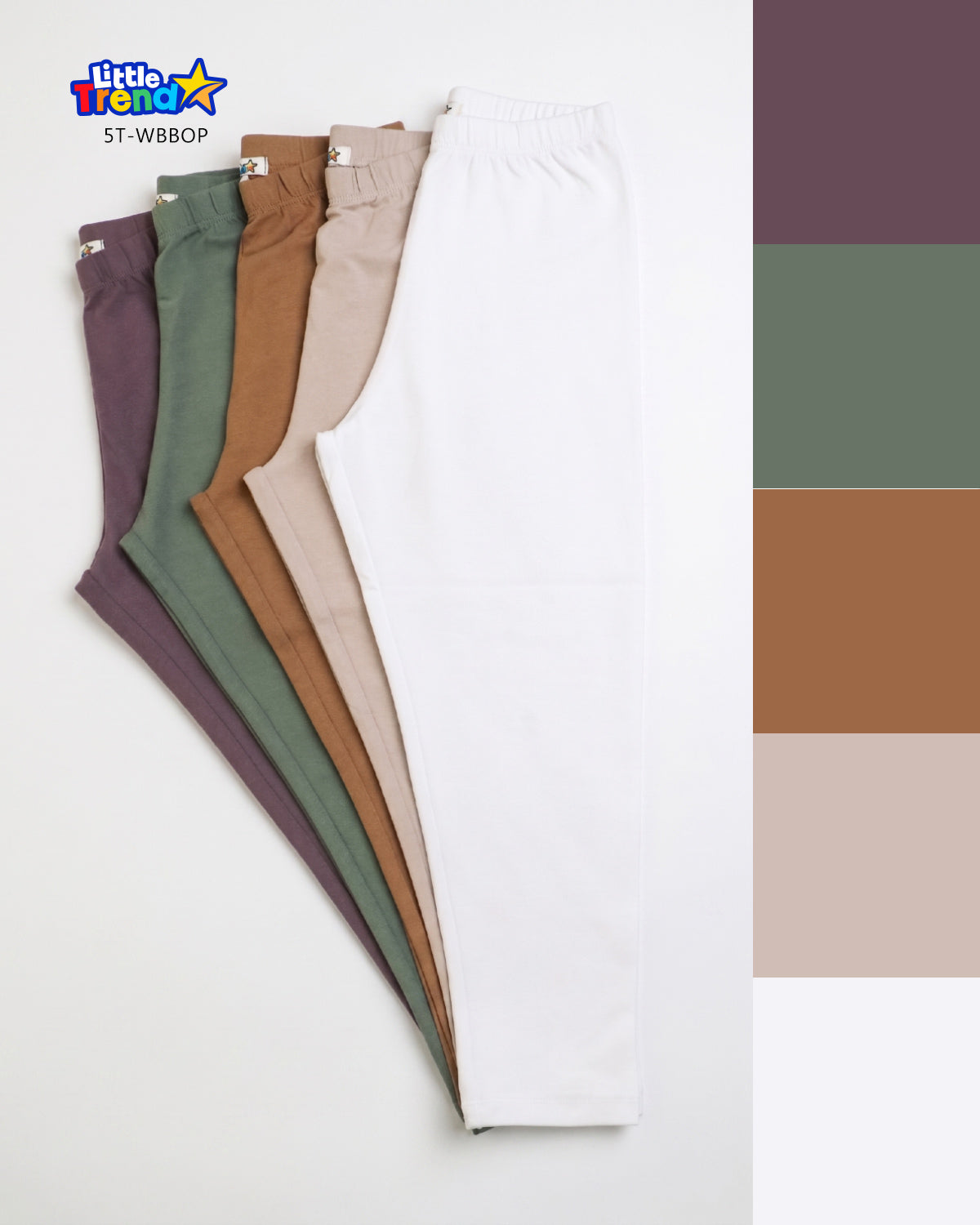 5'Pcs Solid Trouser 5T-WBBOP
