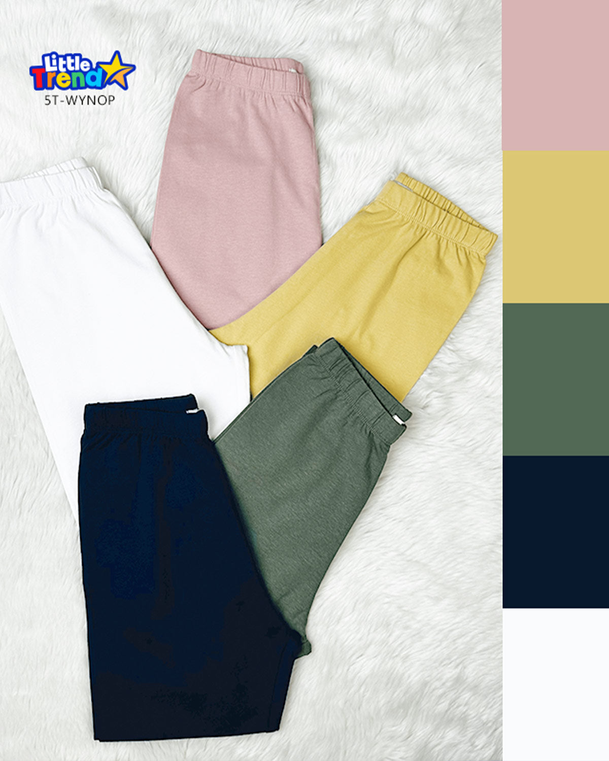 5'Pcs Solid Trouser 5T-BYWPB