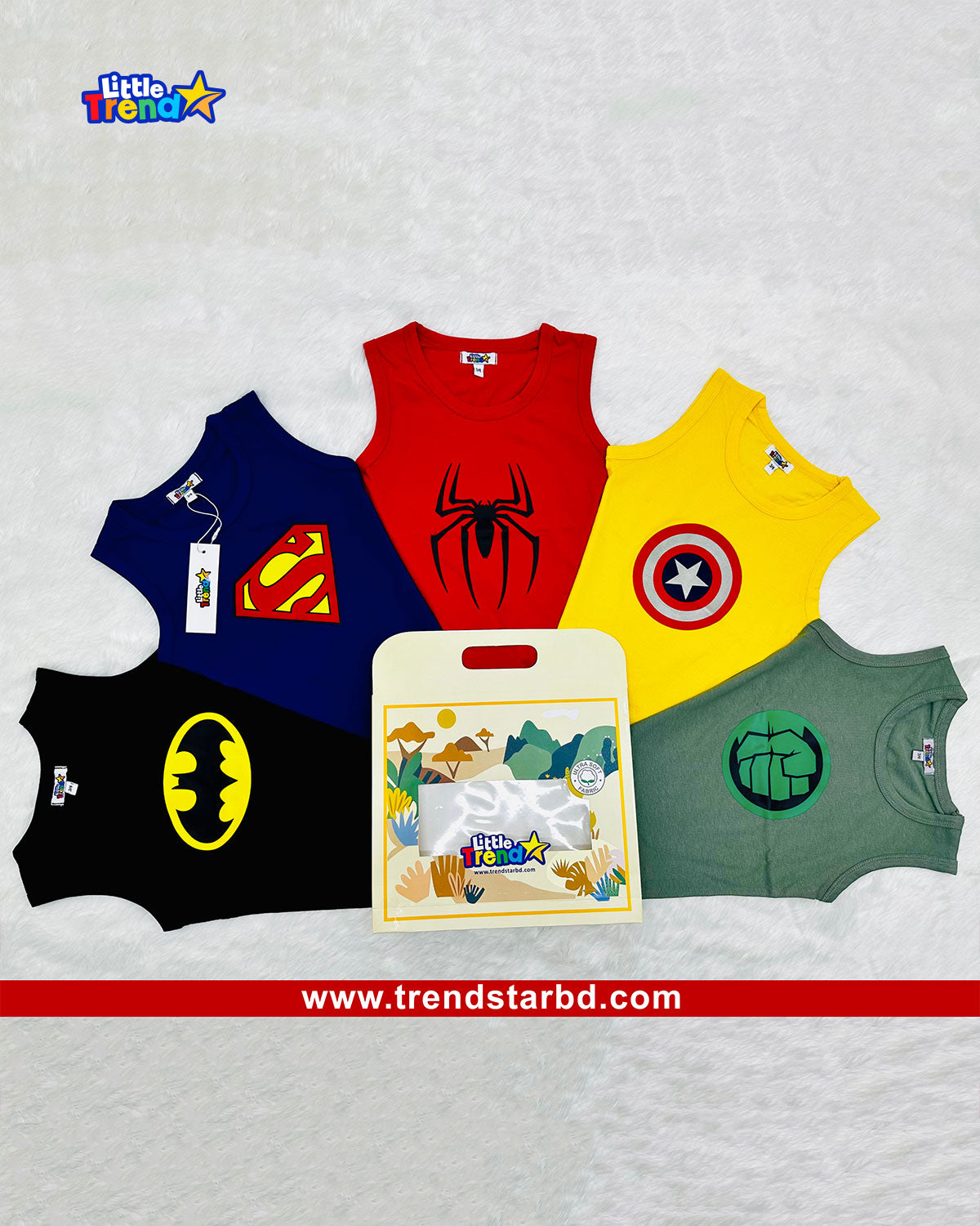 5Pcs Sleveless T-shirt Combo 5A