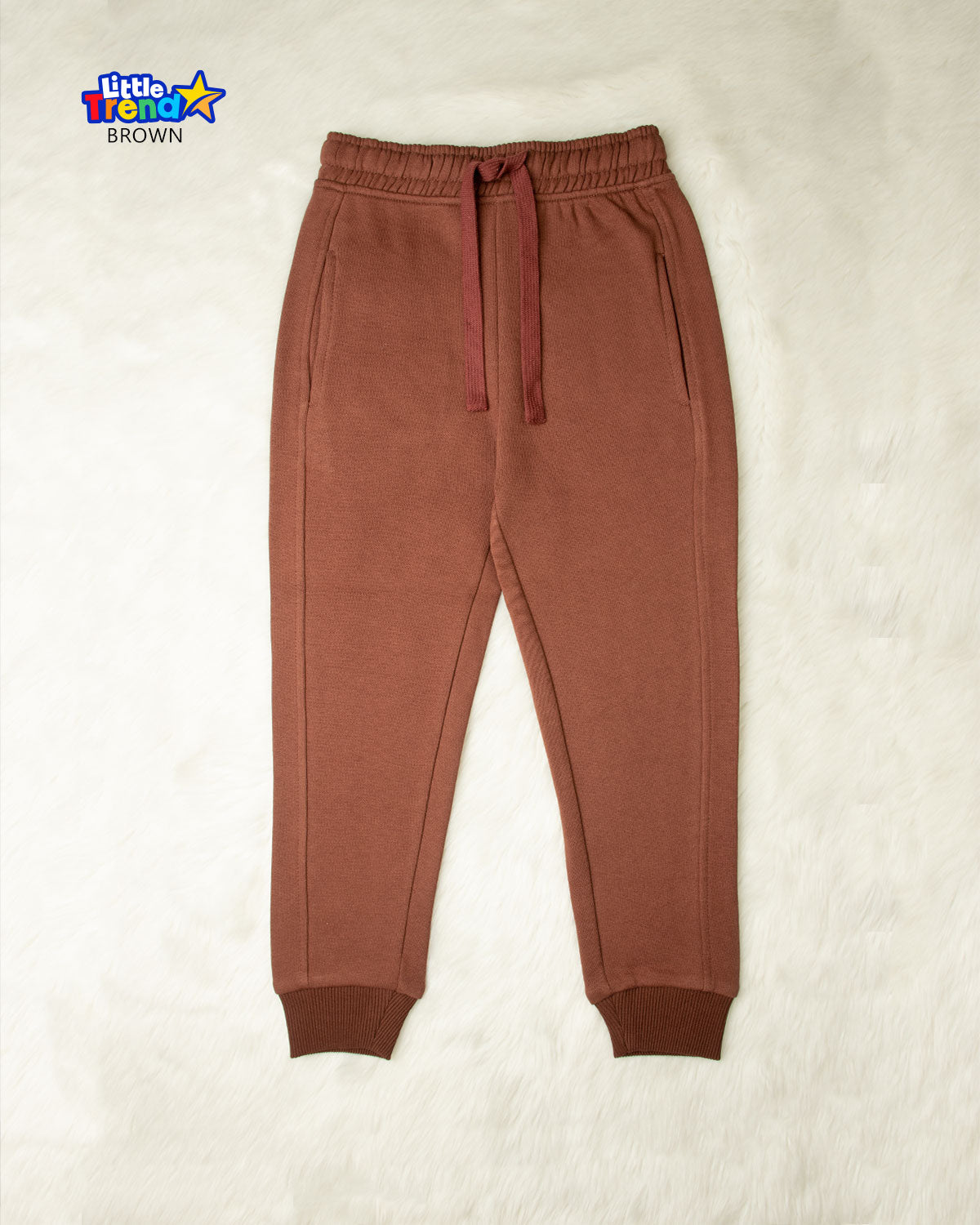 Kids Brushed Inside Joggers Brown