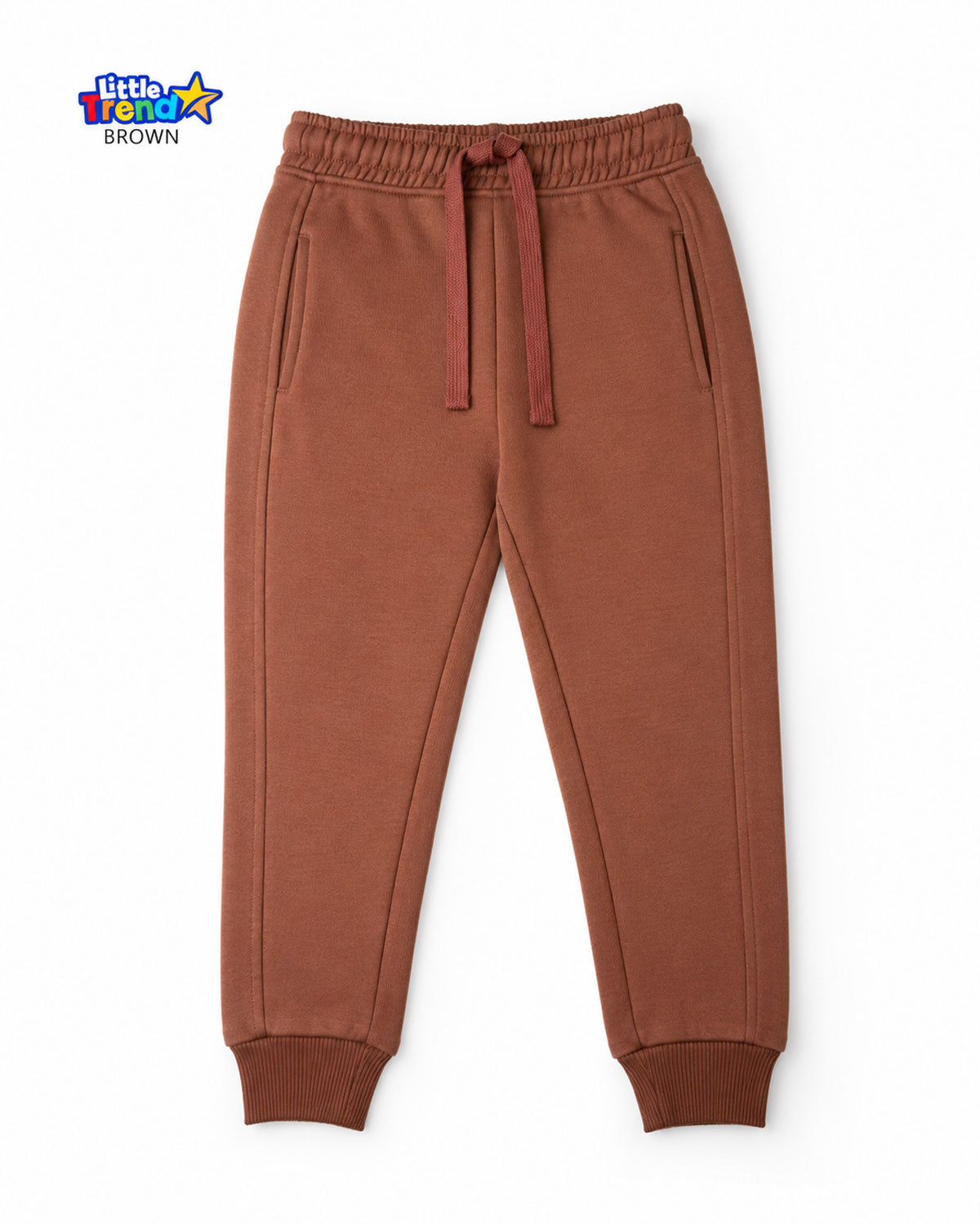 Kids Brushed Inside Joggers Brown