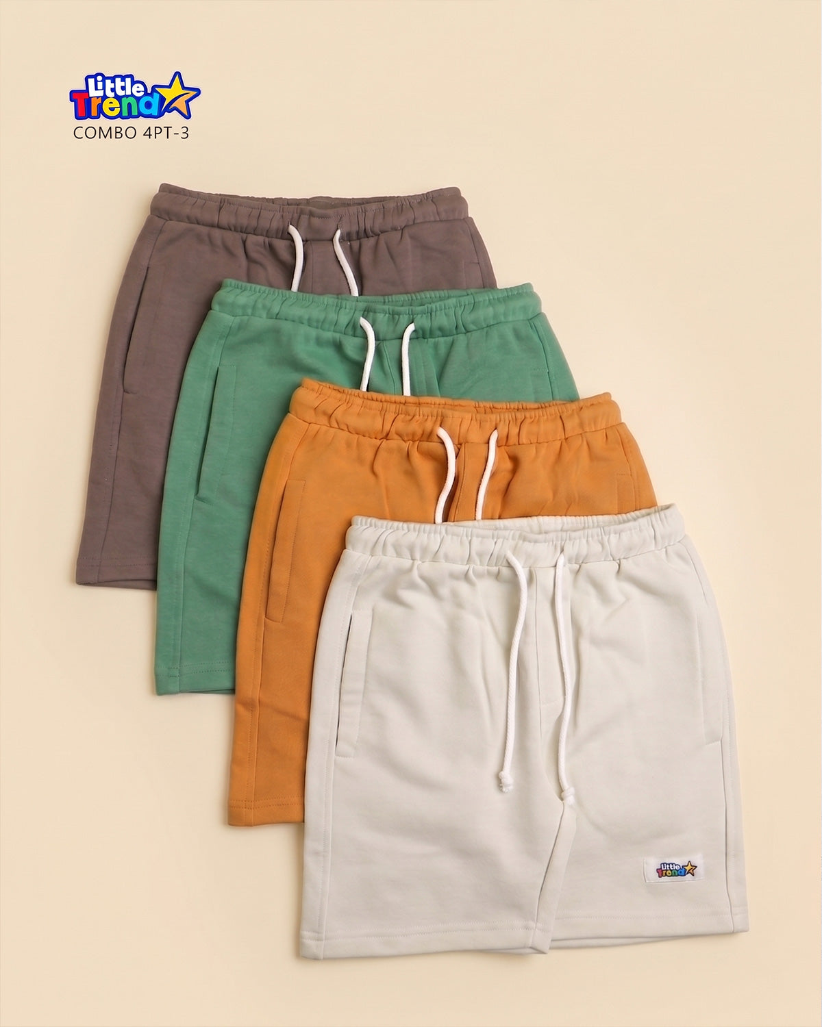 4Pcs Terry Cotton Summer Shorts Combo 4PT-3