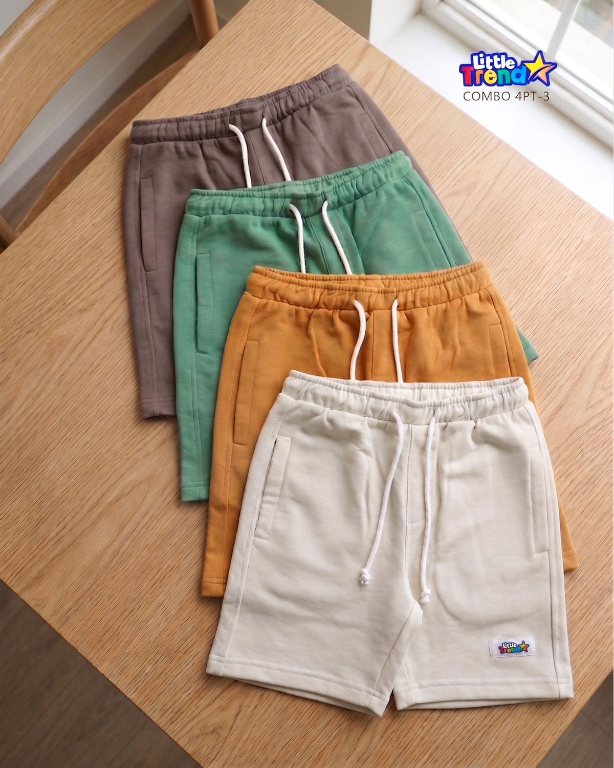 4Pcs Terry Cotton Summer Shorts Combo 4PT-3