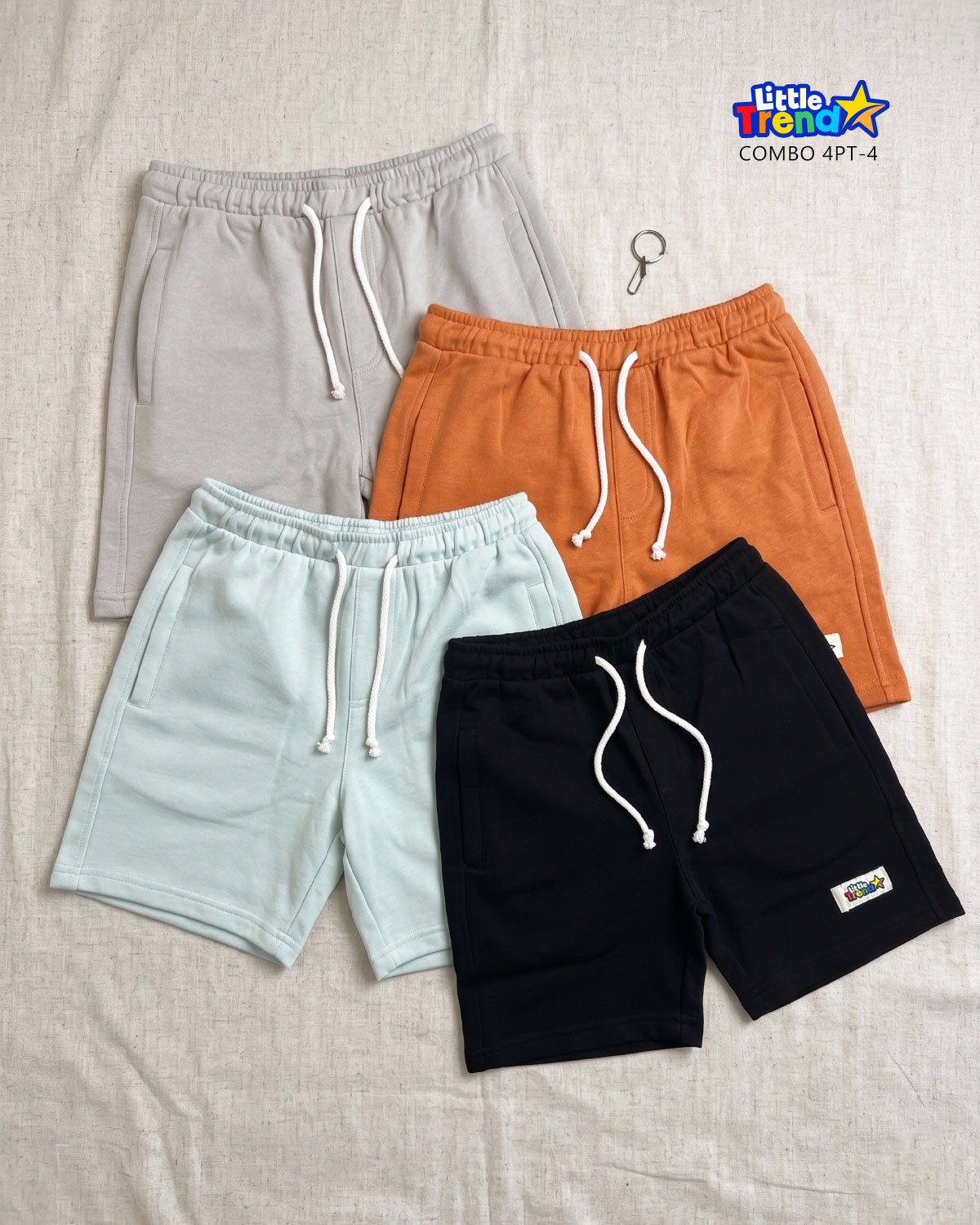 4Pcs Terry Cotton Summer Shorts Combo 4PT-4