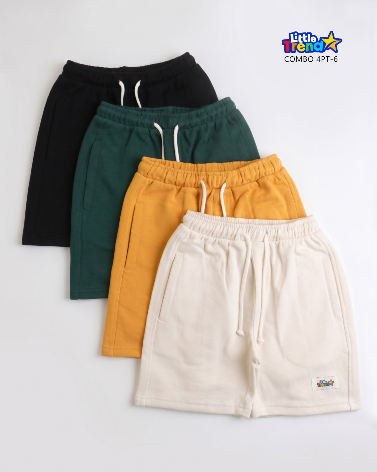 4Pcs Terry Cotton Summer Shorts Combo 4PT-6