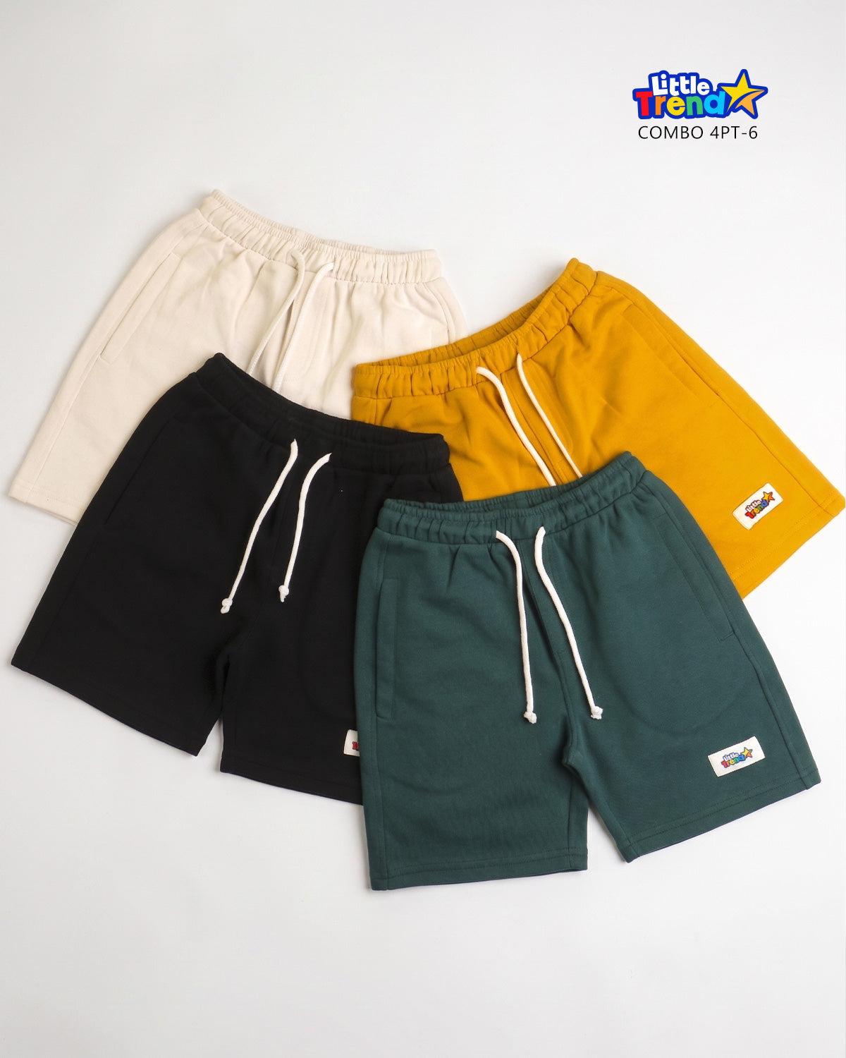 4Pcs Terry Cotton Summer Shorts Combo 4PT-6