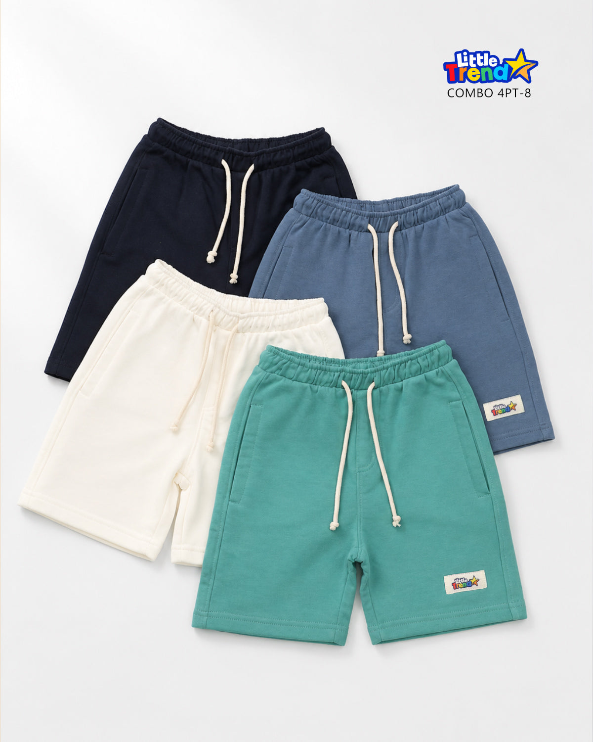 4Pcs Terry Cotton Summer Shorts Combo 4PT-8
