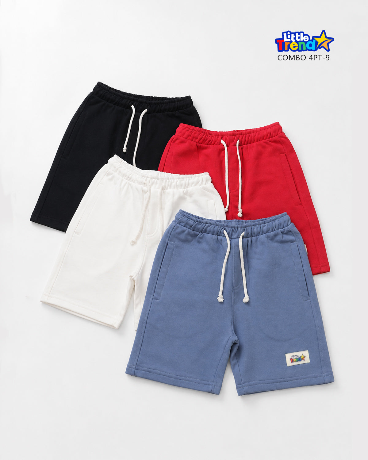 4Pcs Terry Cotton Summer Shorts Combo 4PT-9