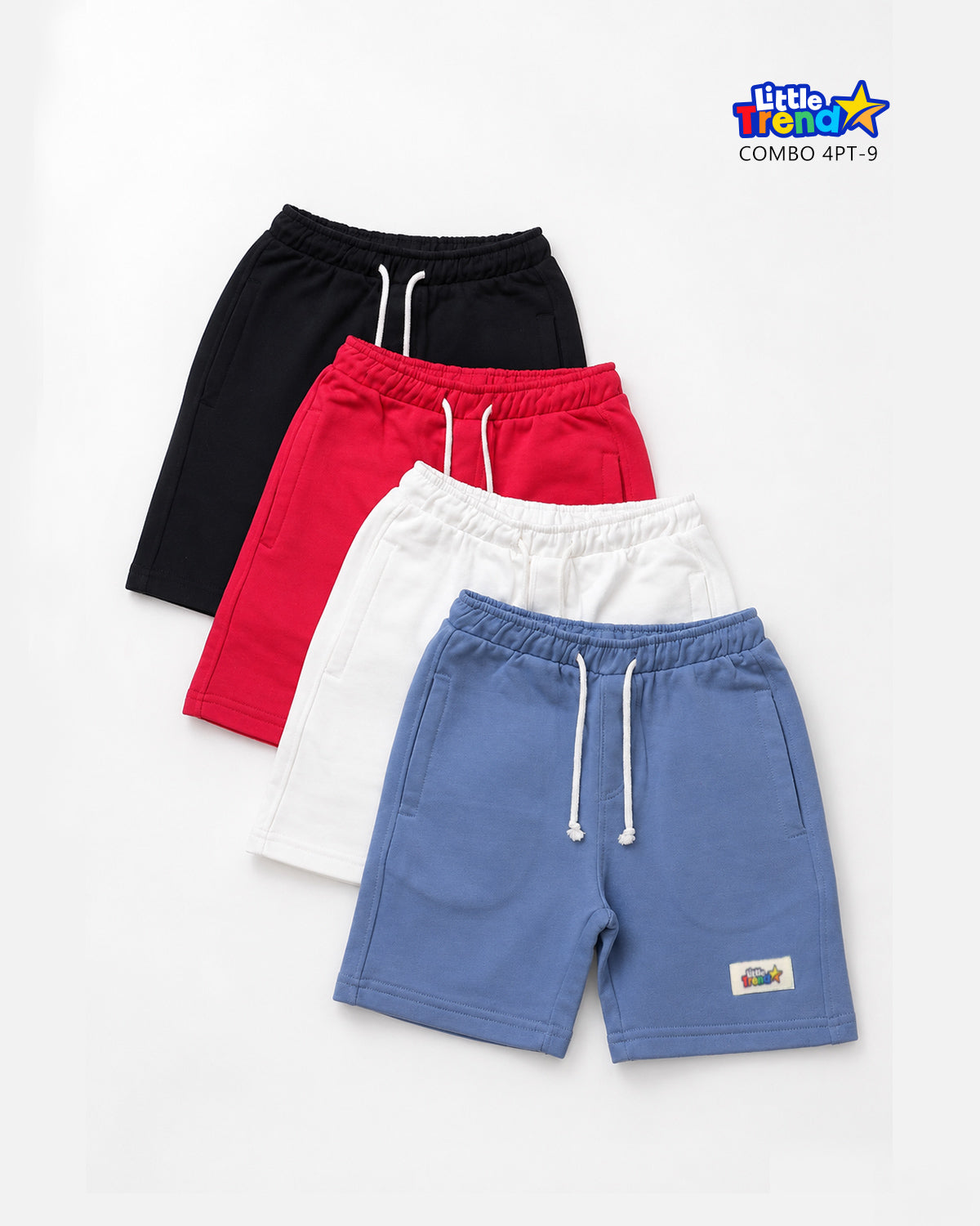 4Pcs Terry Cotton Summer Shorts Combo 4PT-9