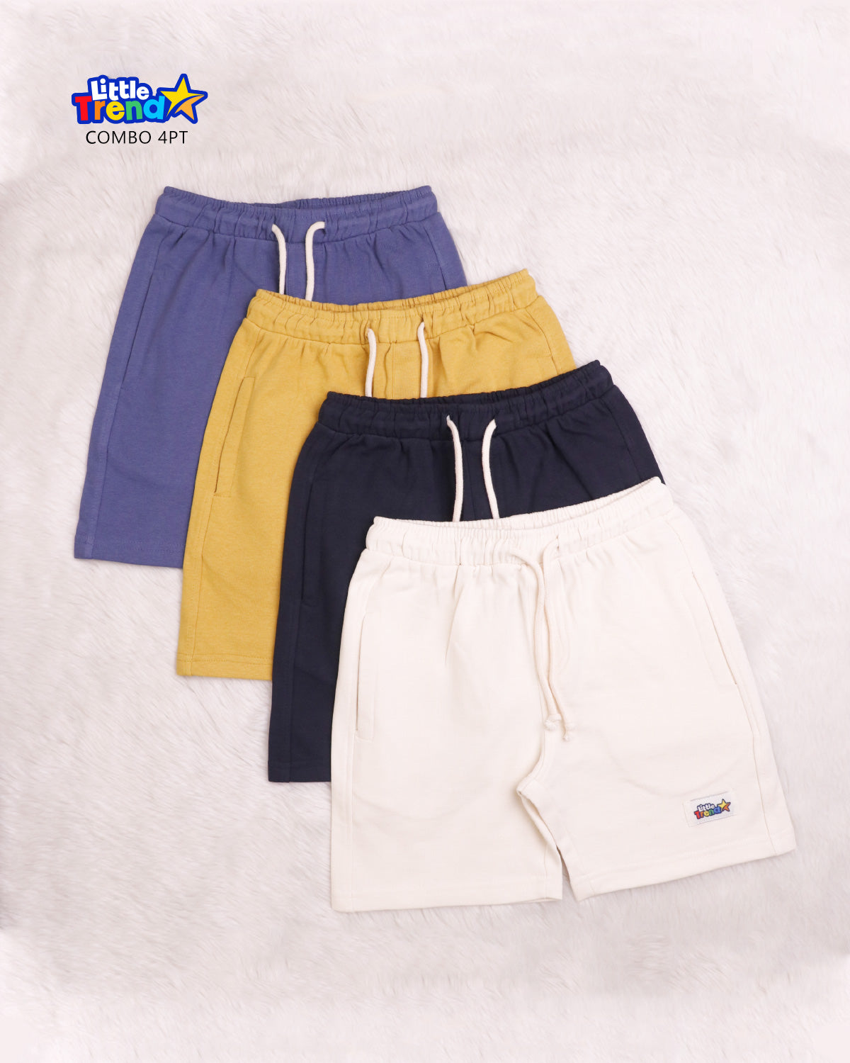 4Pcs Terry Cotton Summer Shorts Combo 4PT
