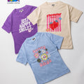 3'pcs Girls Drop Shoulder Printed T-Shirt Combo GDT04