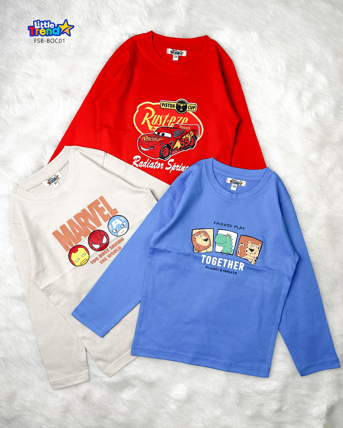 3pcs Full Sleeve T-Shirt Combo FSB-BOC01