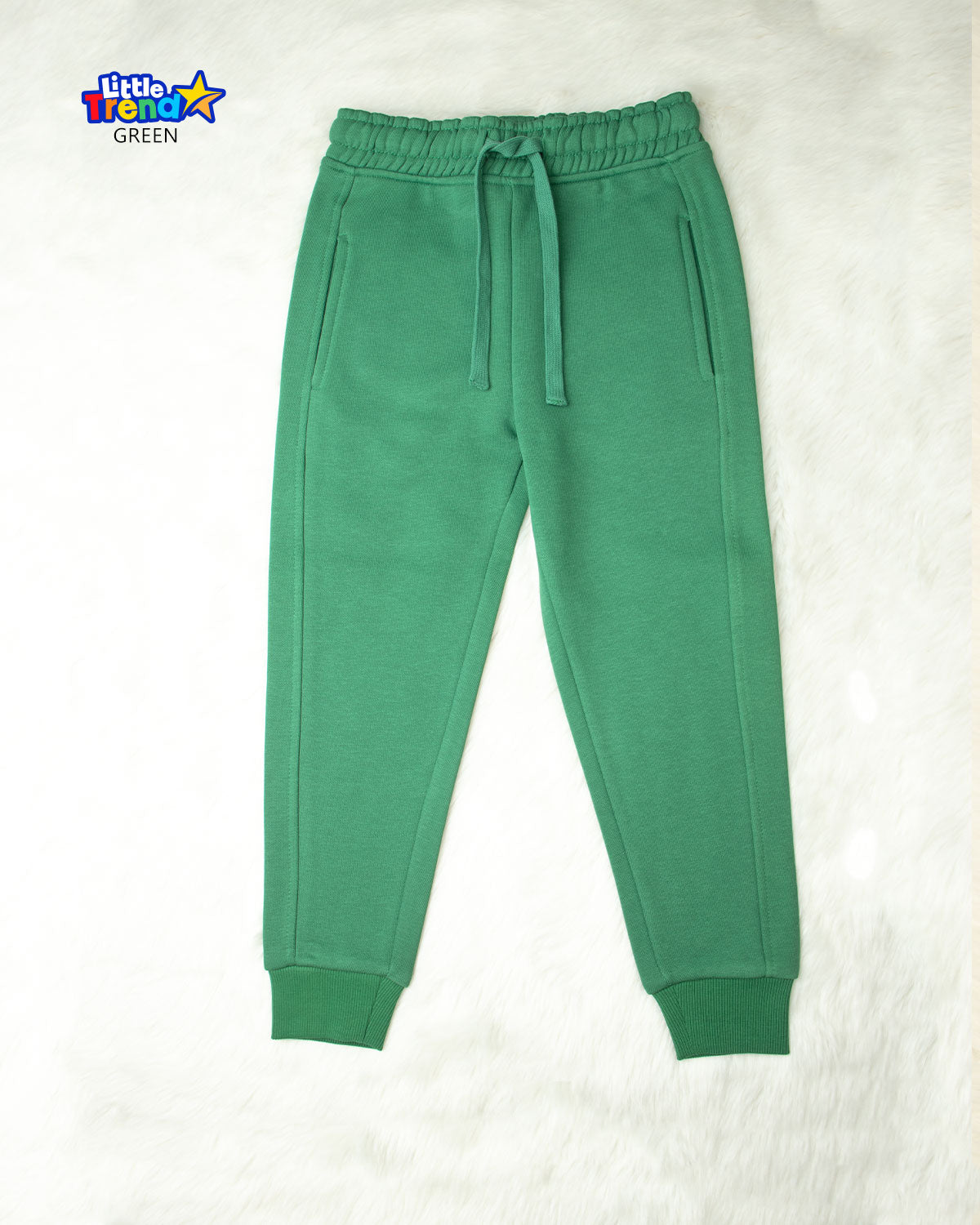 Kids Brushed Inside Joggers Green