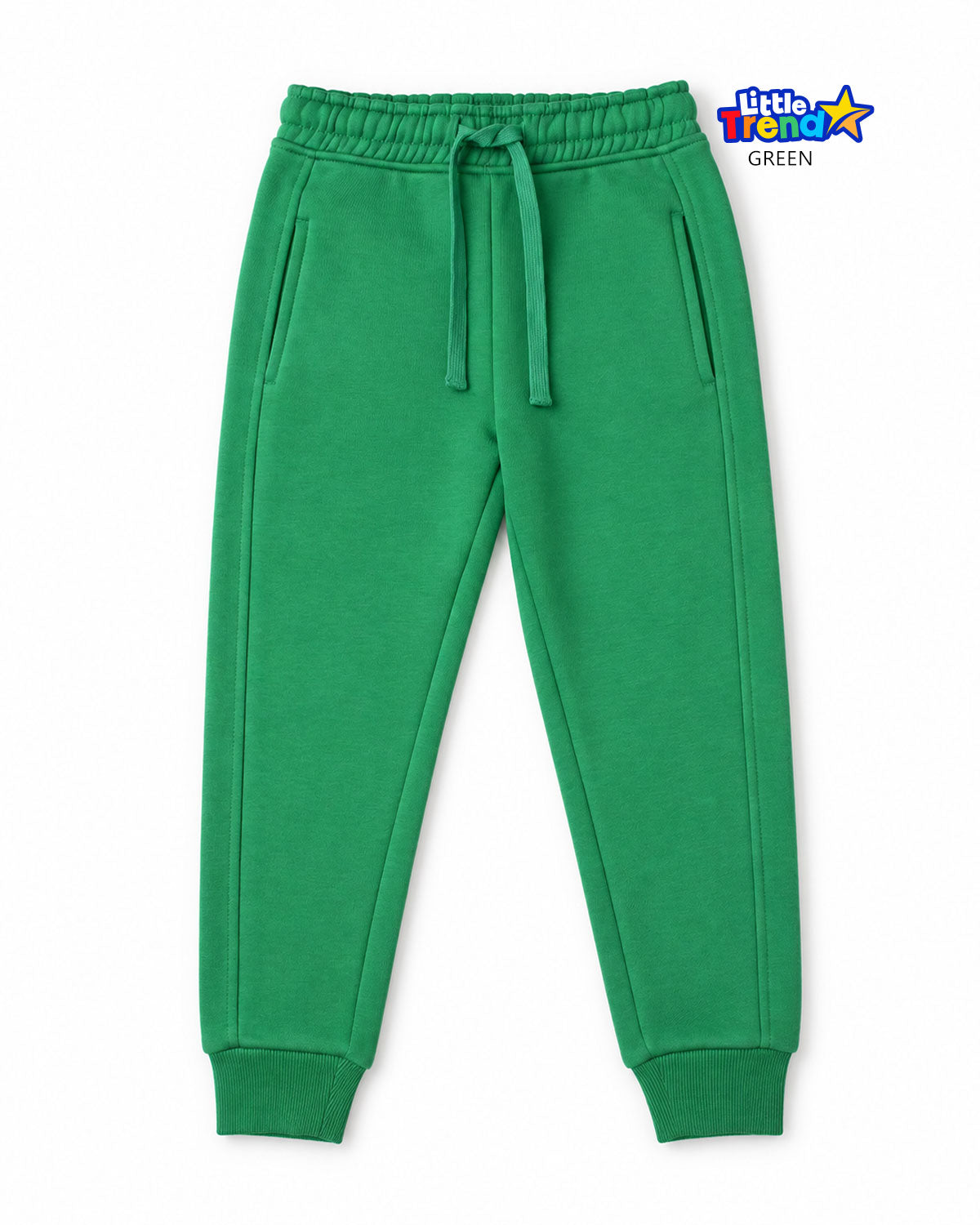 Kids Brushed Inside Joggers Green