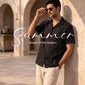 Men's Short Sleeve Cuban Collar Shirt MS02