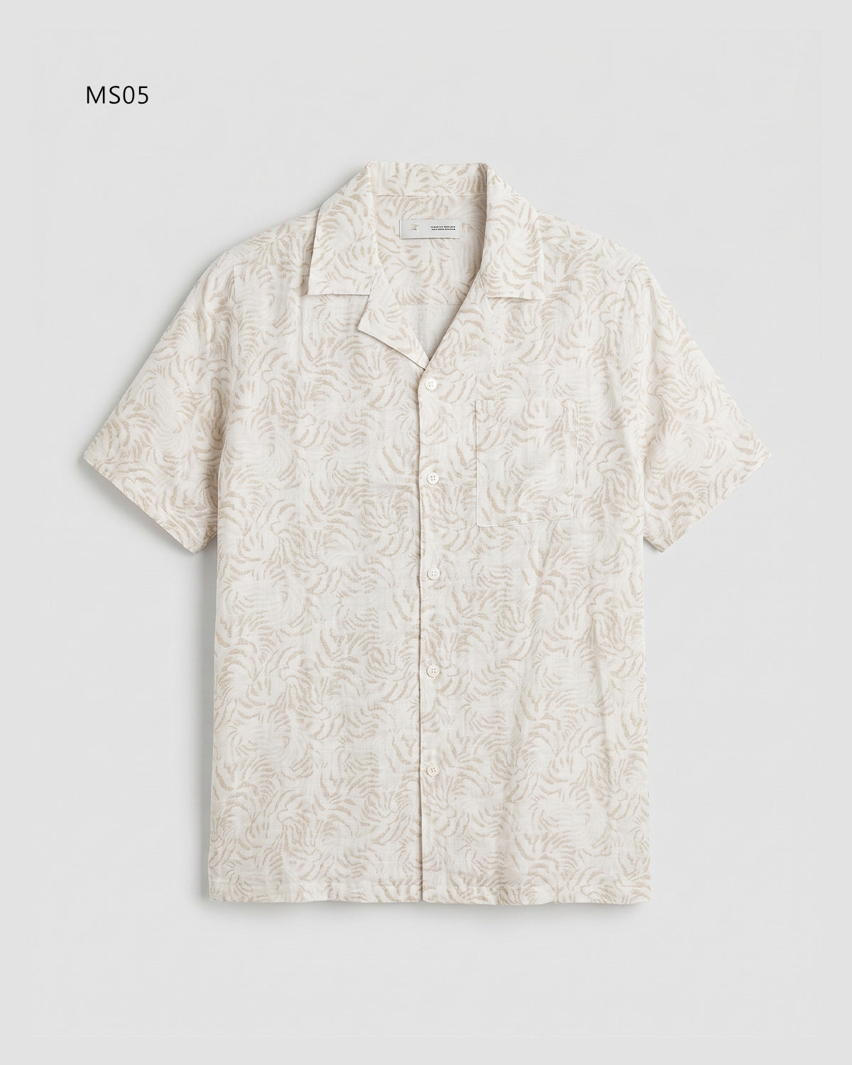 Men's Short Sleeve Cuban Collar Shirt MS05