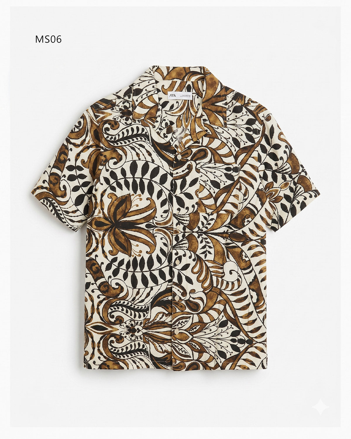 Men's Short Sleeve Cuban Collar Shirt MS06