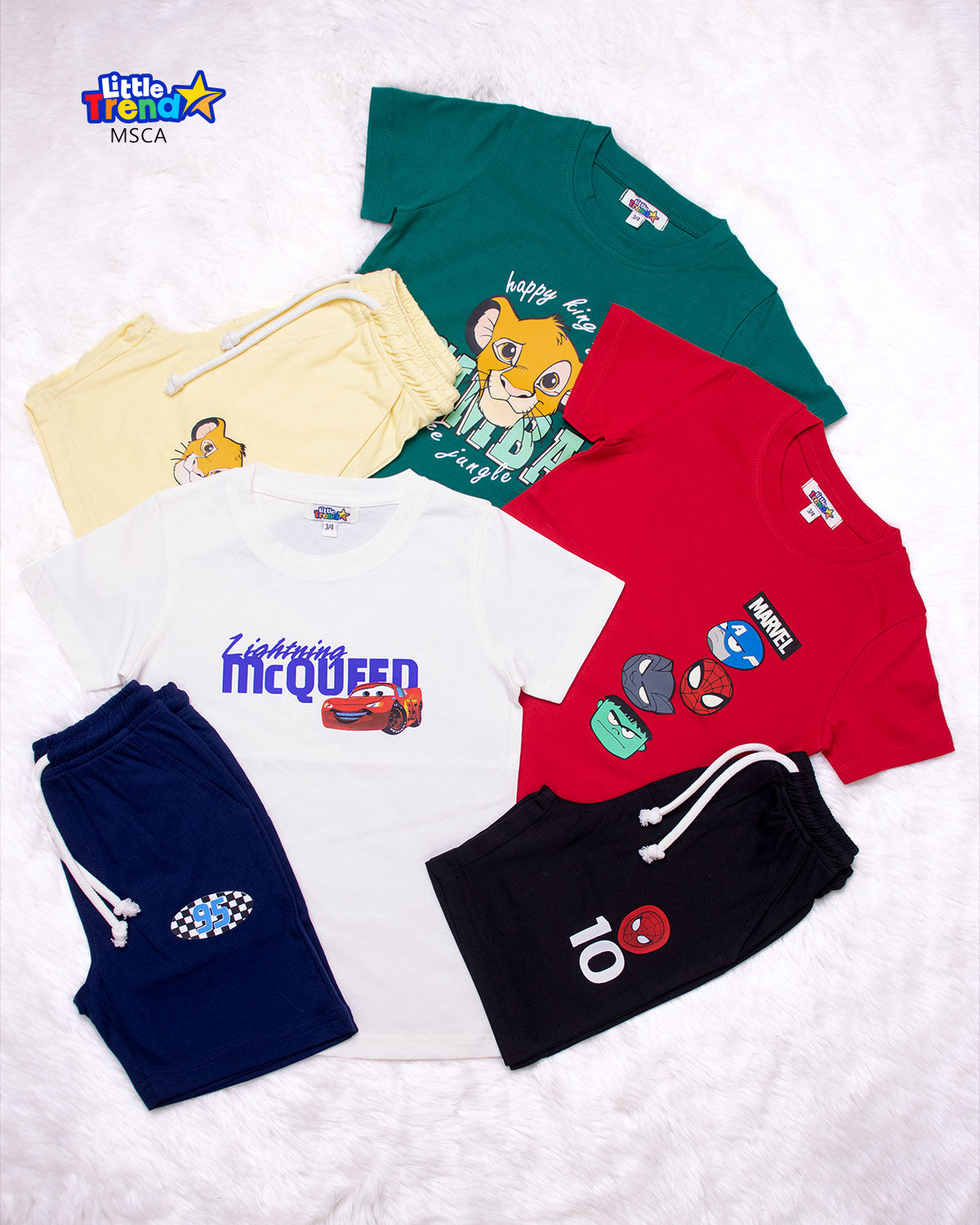 3Pcs T-shirt & Pant Set Combo MSCA