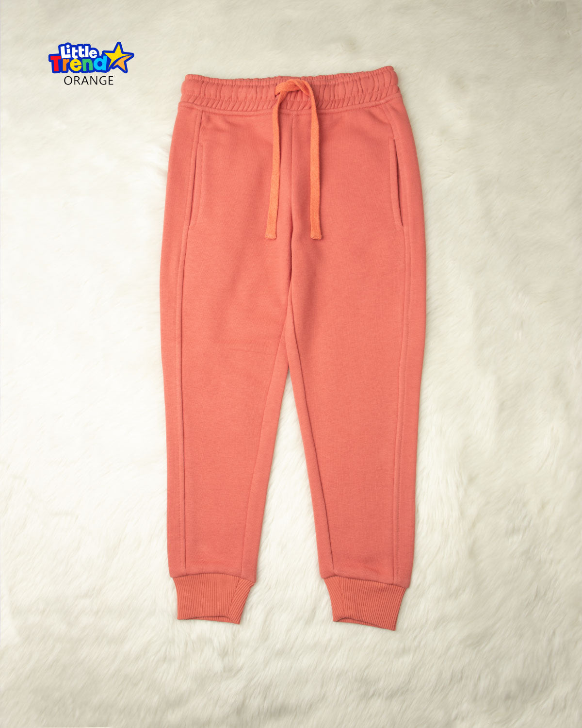Kids Brushed Inside Joggers Orange