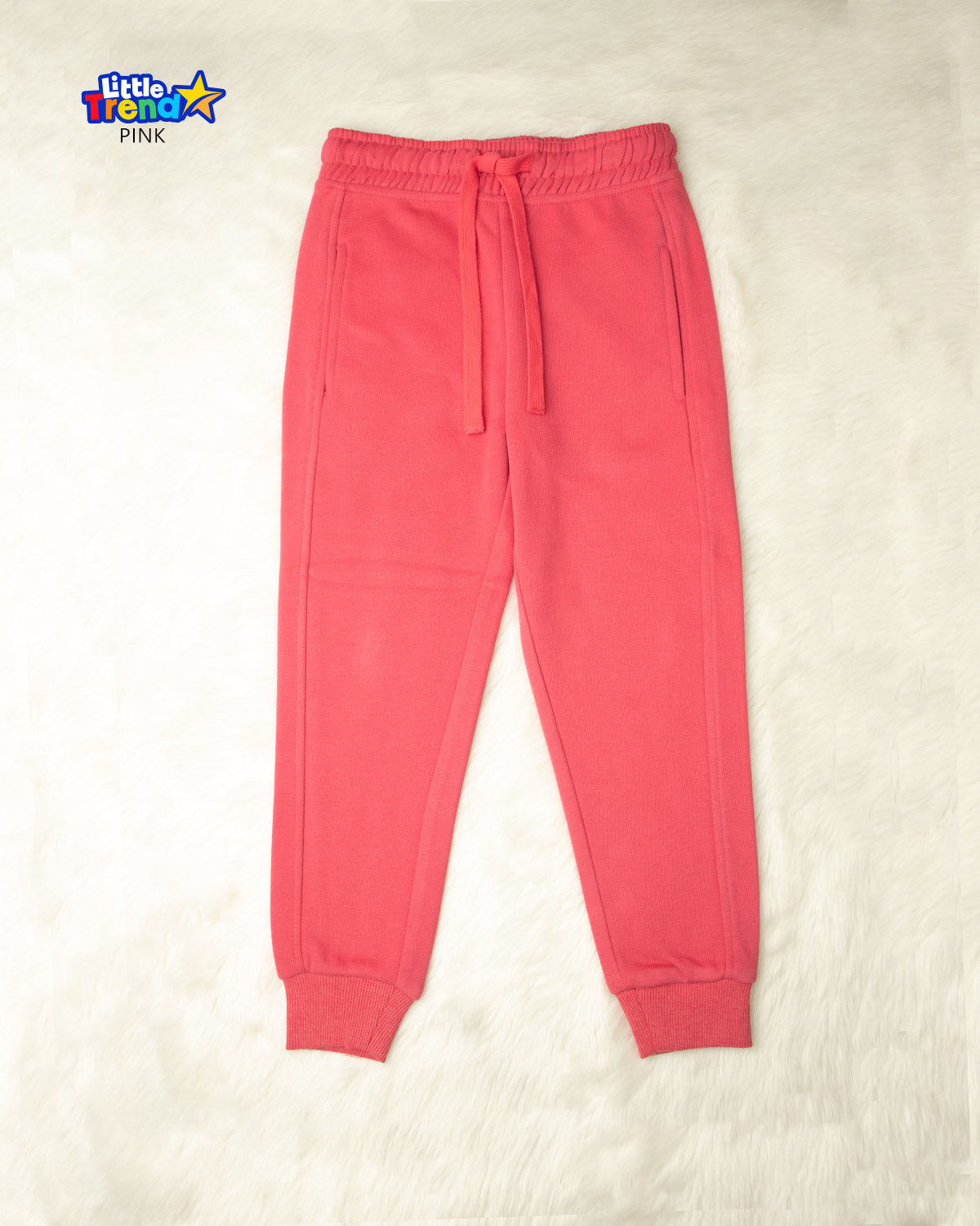 Kids Brushed Inside Joggers Pink