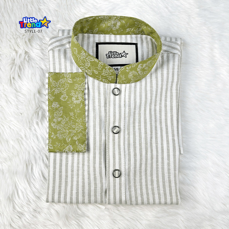 Premium Kids Printed Panjabi Style 07