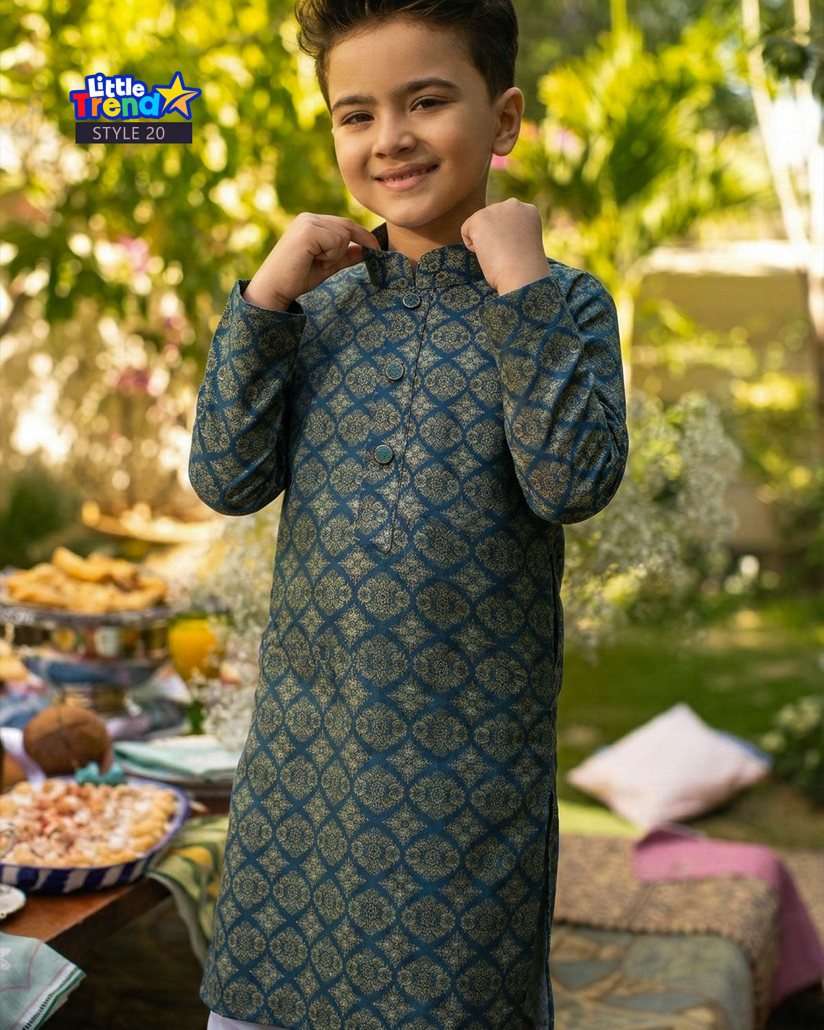 Premium Kids Printed Panjabi Style 20