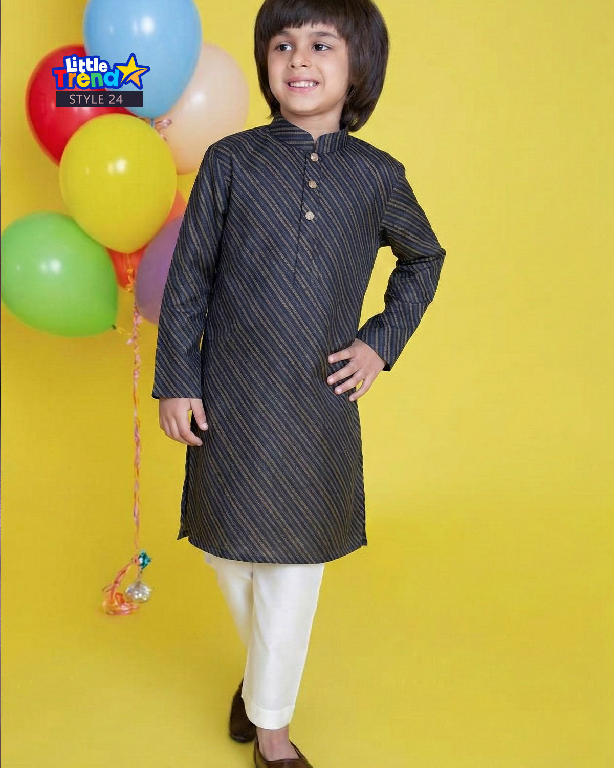 Premium Kids Printed Panjabi Style 24