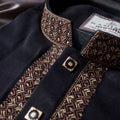 Mens Premium Dark Navy Embroidered Panjabi - Style M-1