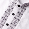 Mens Pure White Embroidered Panjabi - Style M-5