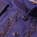 Mens Premium Royal Blue Embroidered Panjabi - Style M-8