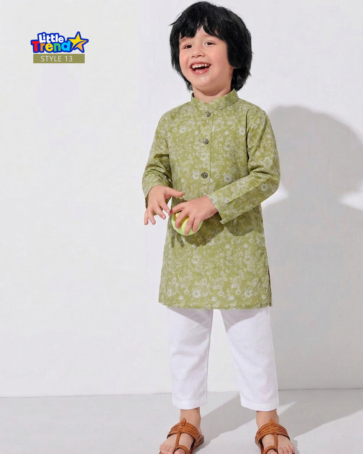 Premium Kids Printed Panjabi Style 13