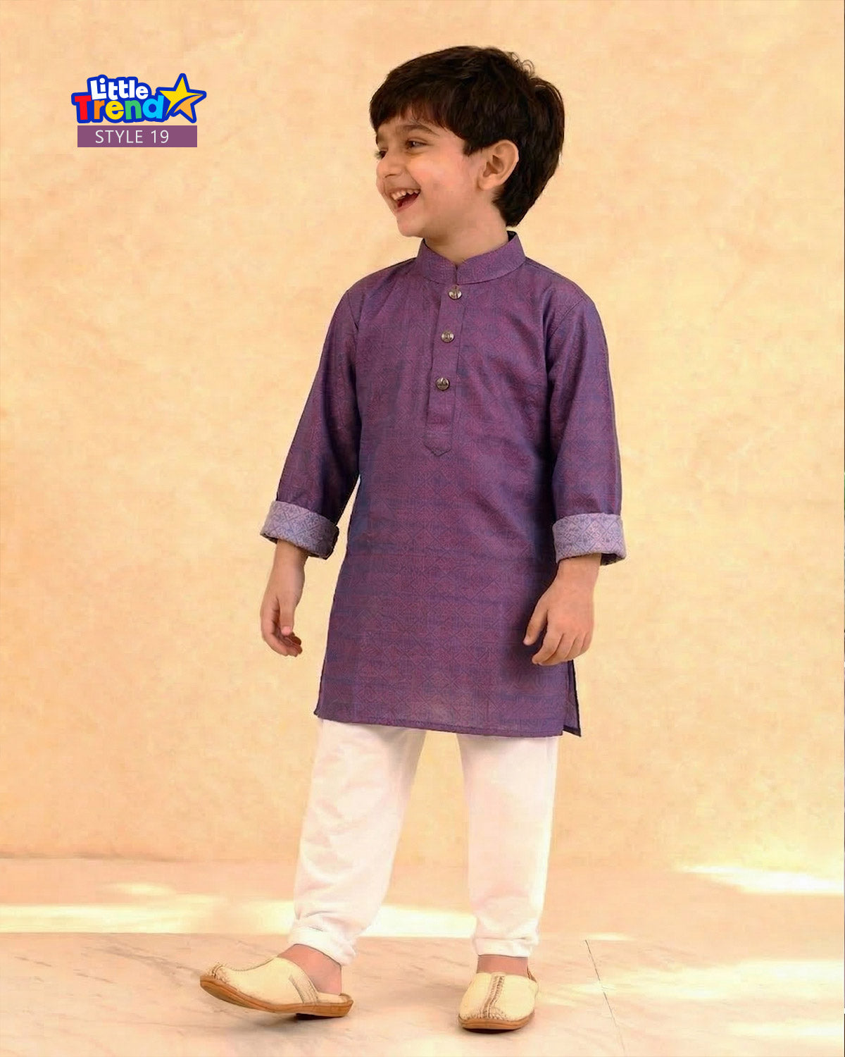 Premium Kids Printed Panjabi Style 19
