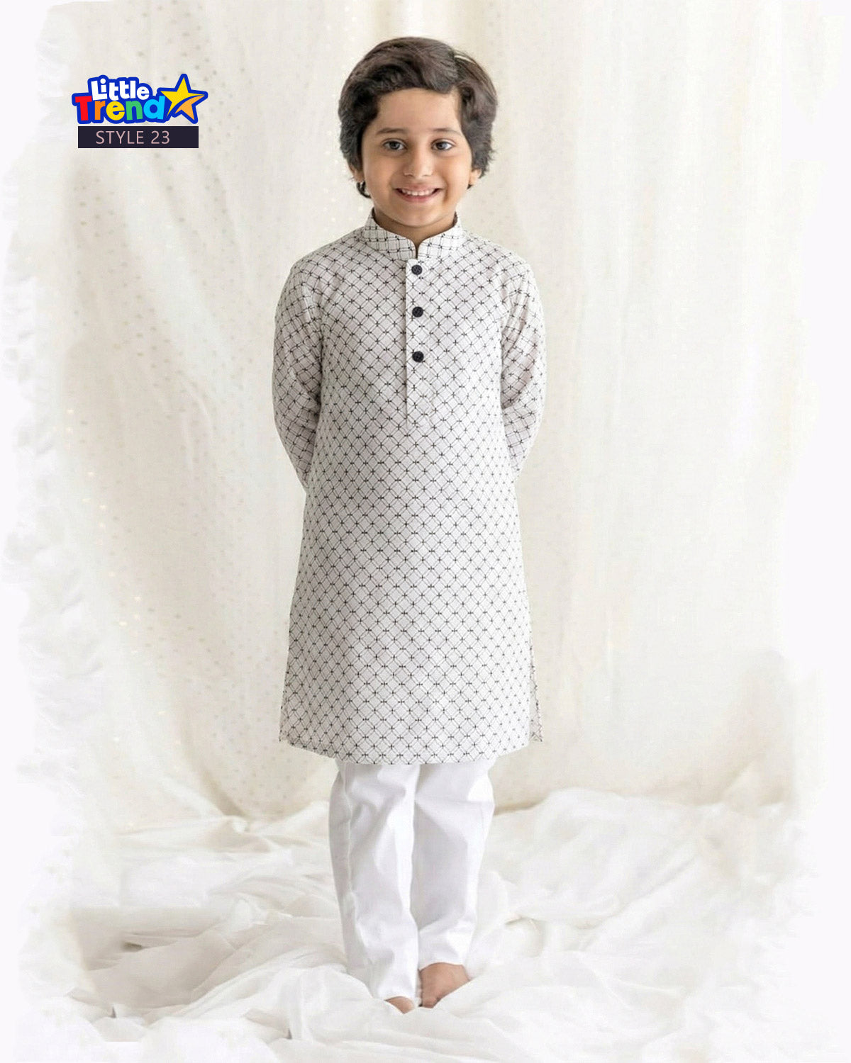 Premium Kids Printed Panjabi Style 23