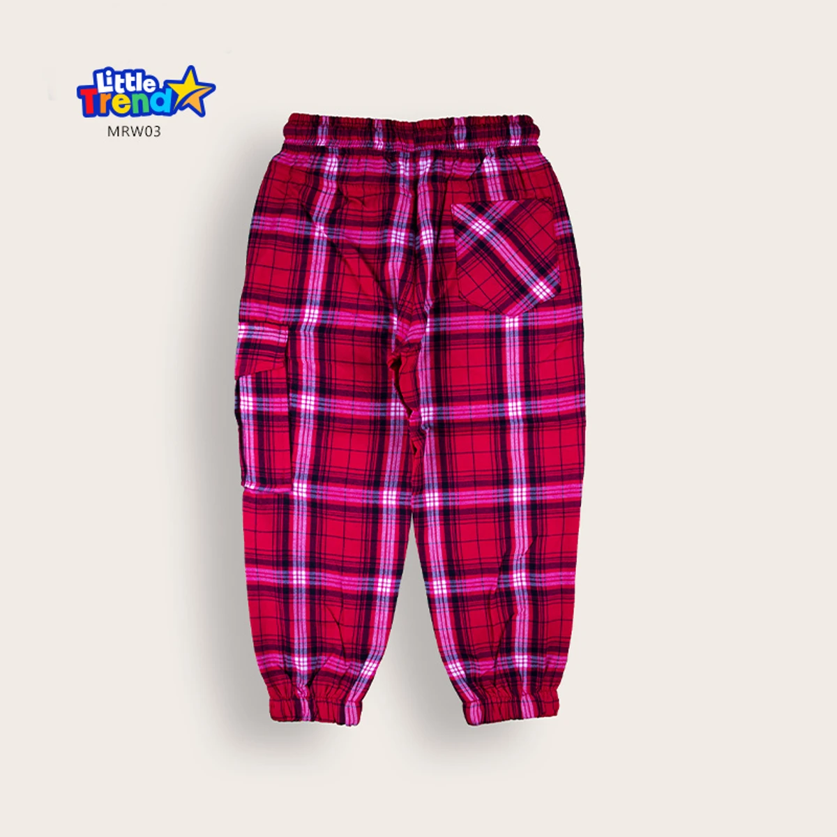 Little Trendstar Soft Flannel Check Joggers MRW03