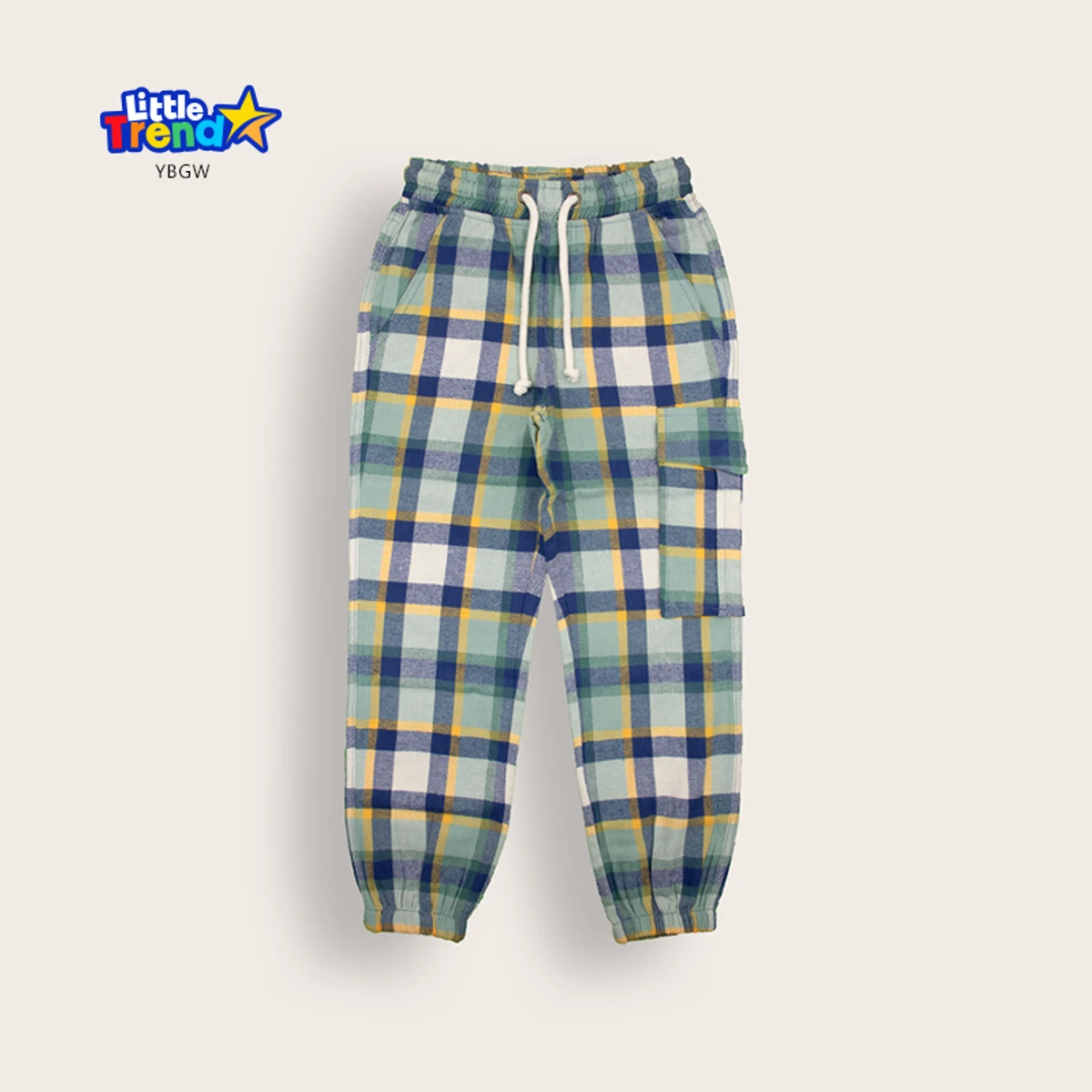 Little Trendstar Soft Flannel Check Joggers YBGW