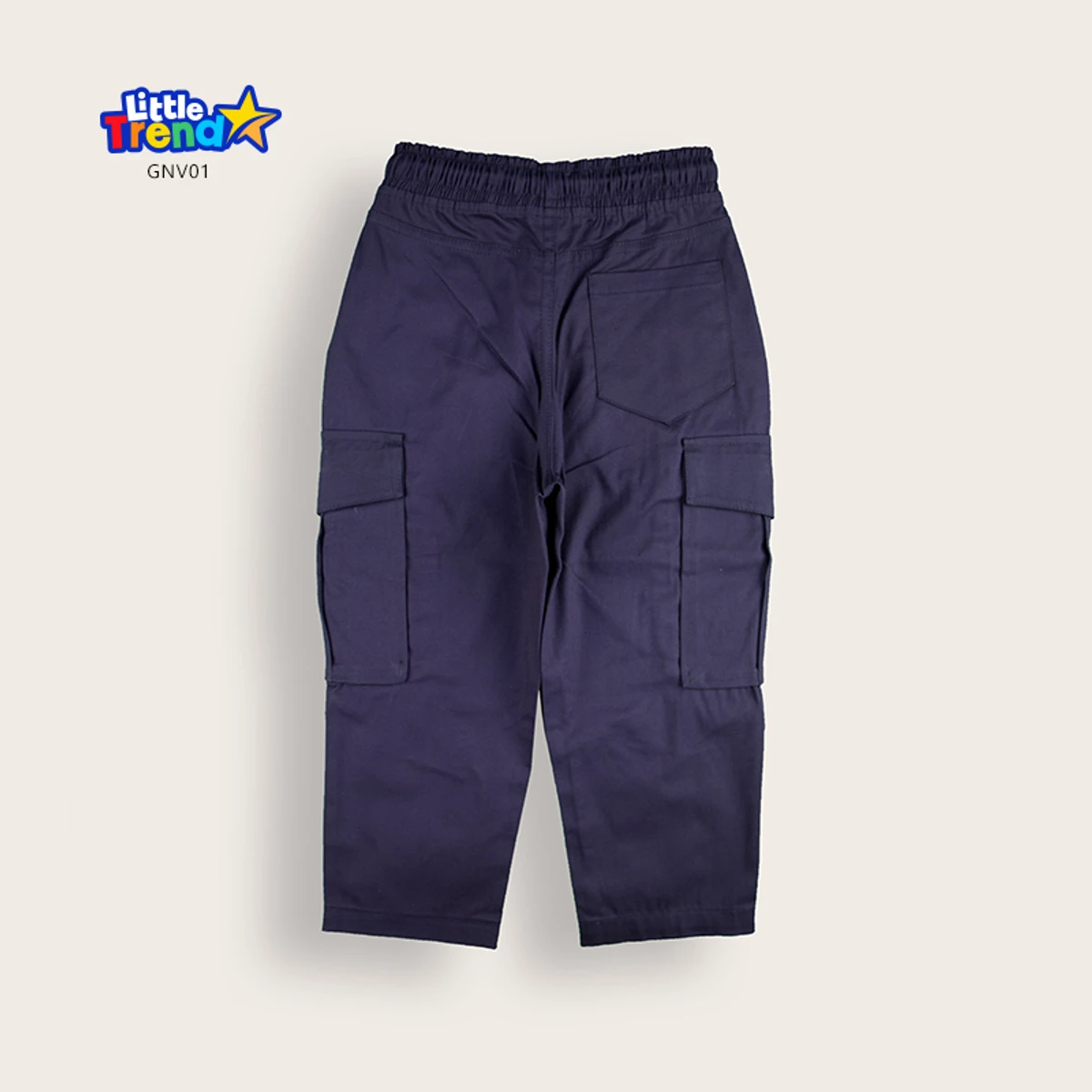 Kids 5-Pockets Gabardine Cargo Full Pant GNV01