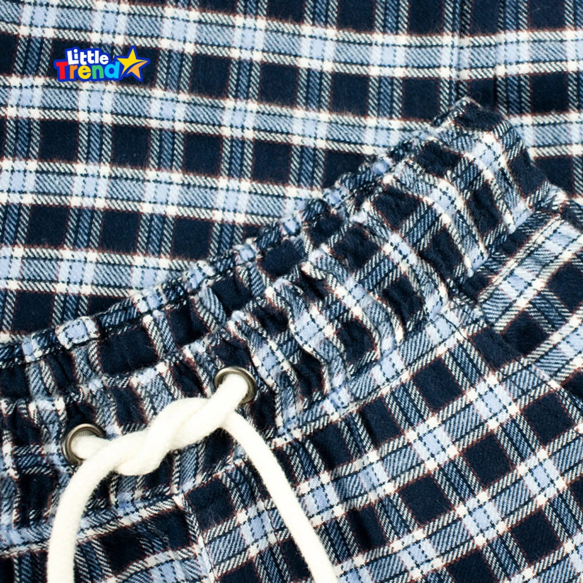 Little Trendstar Soft Flannel Check Joggers NWB01