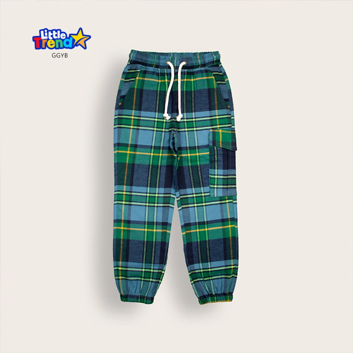 Little Trendstar Soft Flannel Check Joggers GGYB