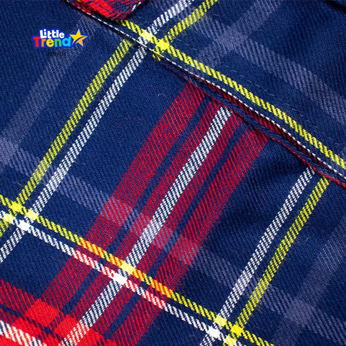 Little Trendstar Soft Flannel Check Joggers NRY01